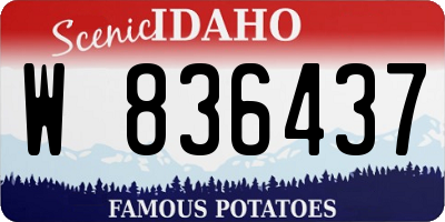 ID license plate W836437