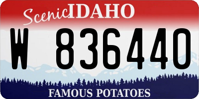 ID license plate W836440