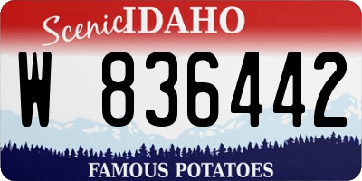 ID license plate W836442