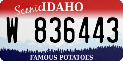 ID license plate W836443