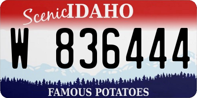 ID license plate W836444