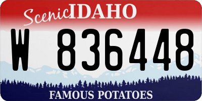 ID license plate W836448