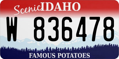 ID license plate W836478