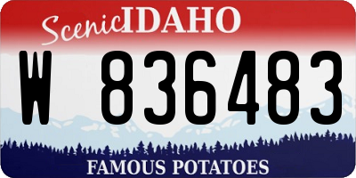 ID license plate W836483
