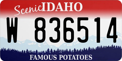 ID license plate W836514