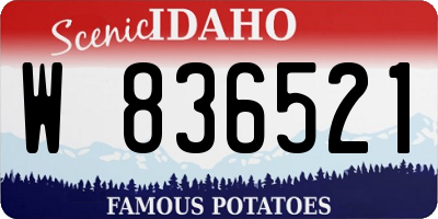 ID license plate W836521
