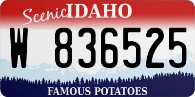 ID license plate W836525