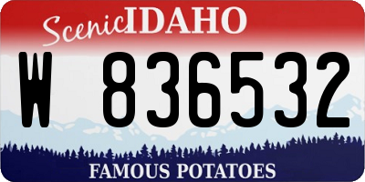 ID license plate W836532