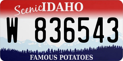 ID license plate W836543