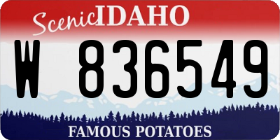 ID license plate W836549