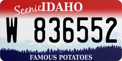 ID license plate W836552