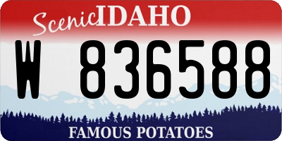 ID license plate W836588