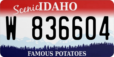 ID license plate W836604