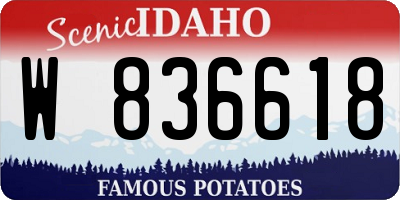 ID license plate W836618