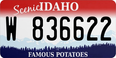 ID license plate W836622