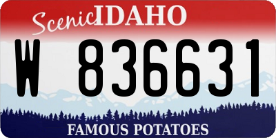ID license plate W836631