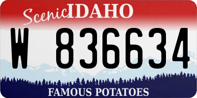 ID license plate W836634