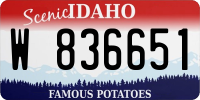 ID license plate W836651
