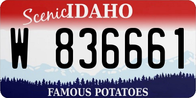 ID license plate W836661