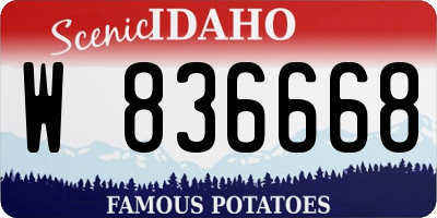ID license plate W836668
