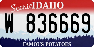 ID license plate W836669