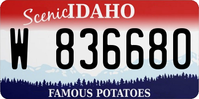 ID license plate W836680