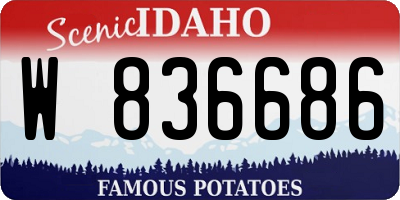 ID license plate W836686