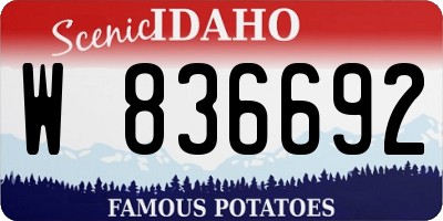 ID license plate W836692