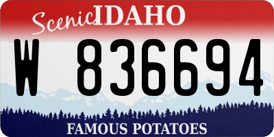 ID license plate W836694