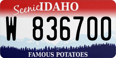 ID license plate W836700