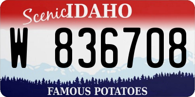 ID license plate W836708