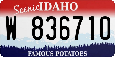 ID license plate W836710