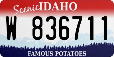 ID license plate W836711