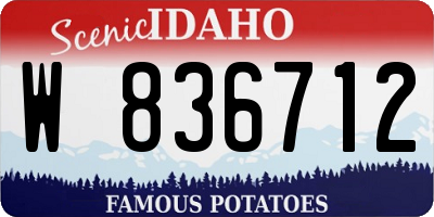 ID license plate W836712
