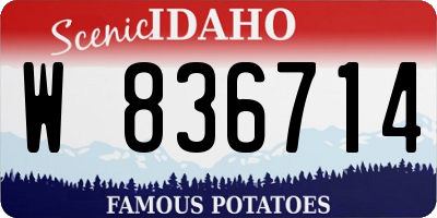 ID license plate W836714