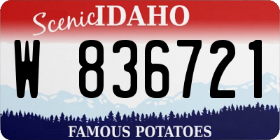 ID license plate W836721