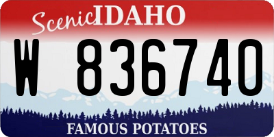 ID license plate W836740