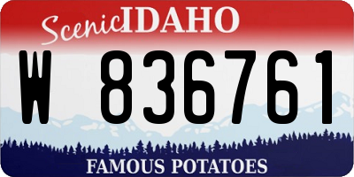 ID license plate W836761