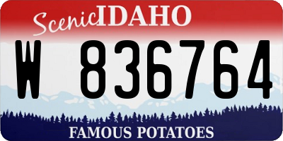 ID license plate W836764