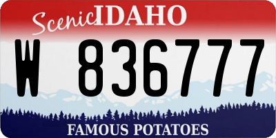 ID license plate W836777
