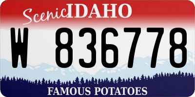 ID license plate W836778