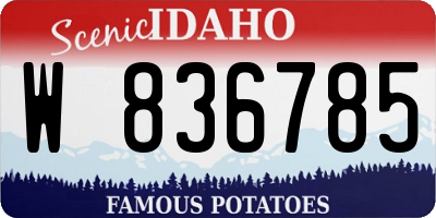ID license plate W836785