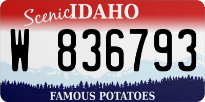 ID license plate W836793