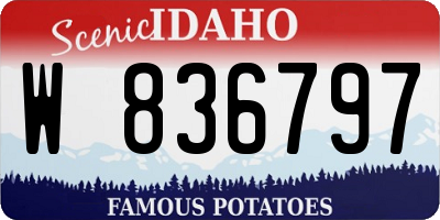 ID license plate W836797