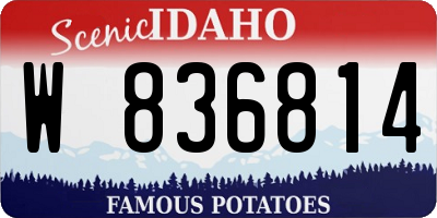 ID license plate W836814