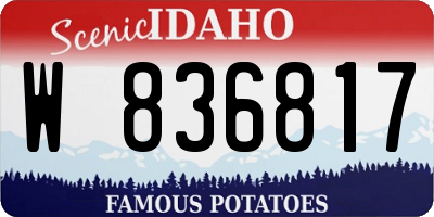 ID license plate W836817