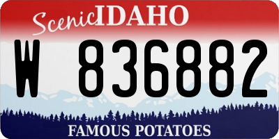 ID license plate W836882