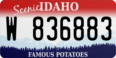 ID license plate W836883