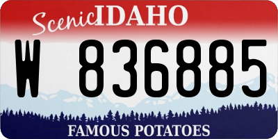 ID license plate W836885