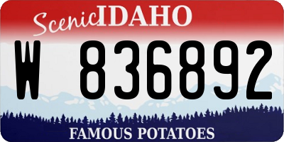 ID license plate W836892